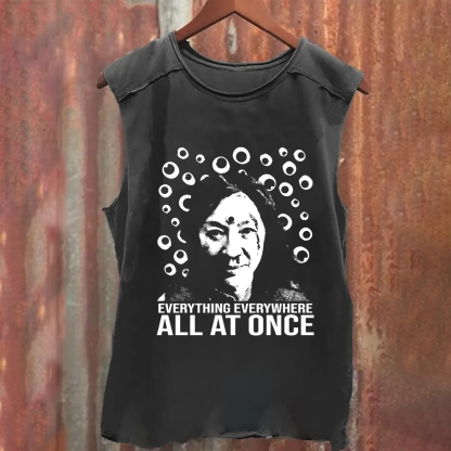 Unisex Vintage Washed  Everything Everywhere All at Once Movie Tank Top
