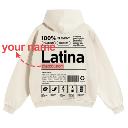 Latina Addcustom Unisex Fit Color Hoodie wearishow