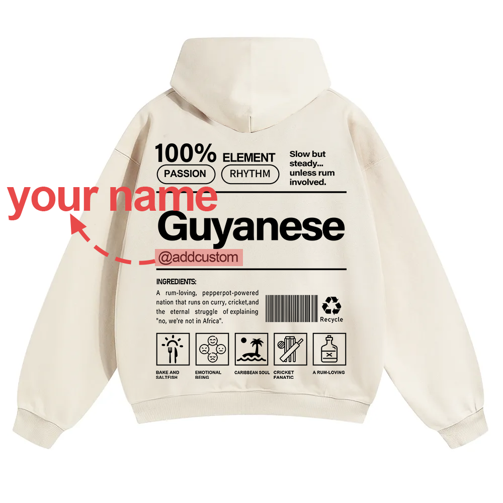 Guyanese Addcustom Unisex Fit Color Hoodie wearishow