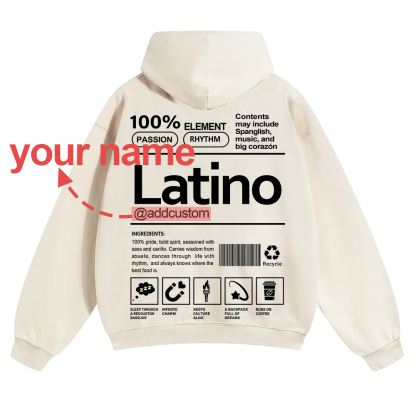 Latino Addcustom Unisex Fit Color Hoodie wearishow