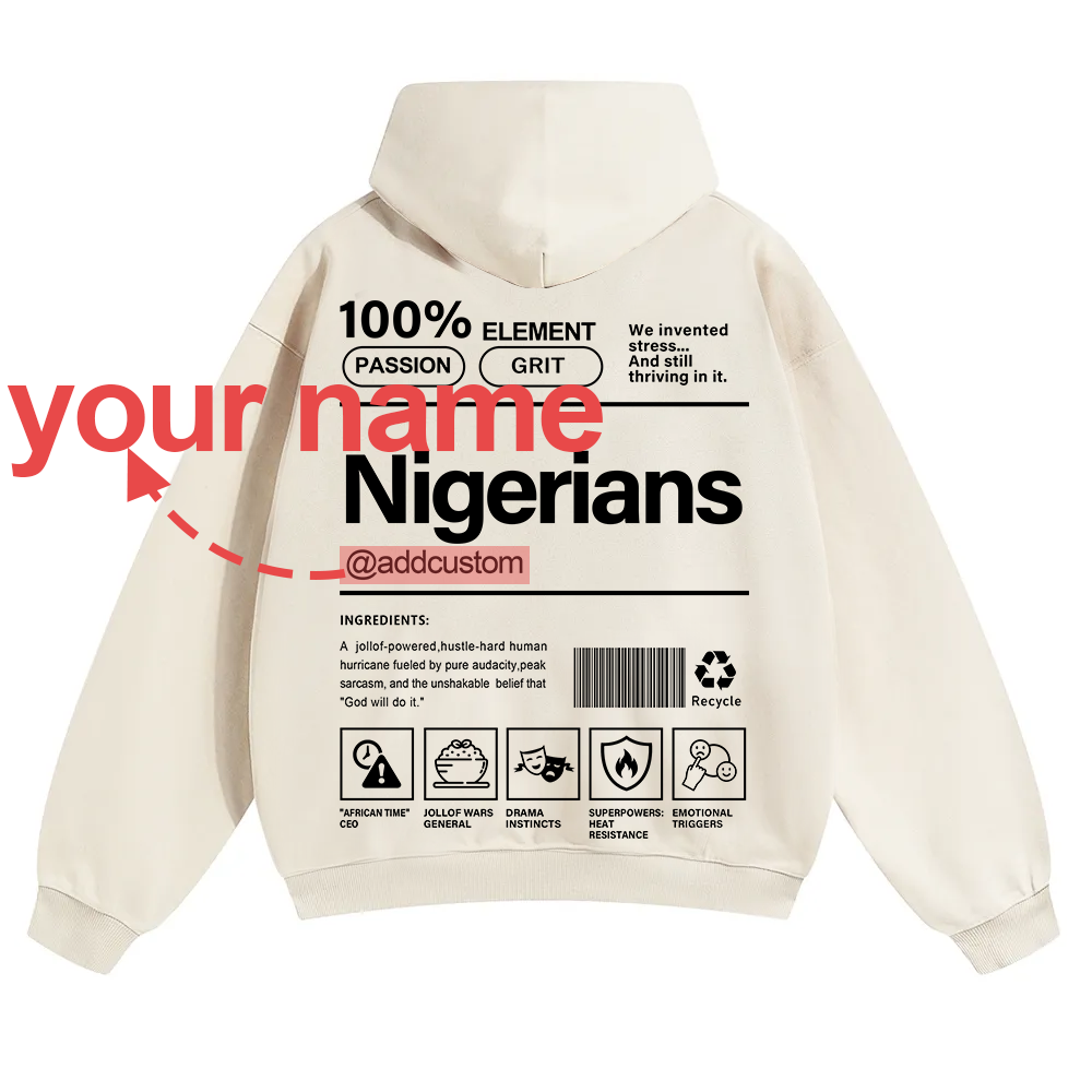 Nigerians Addcustom Unisex Fit Color Hoodie wearishow