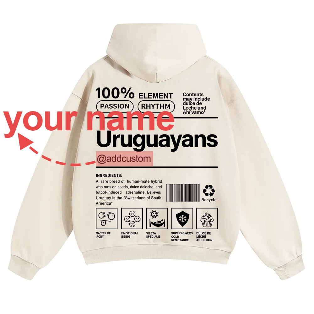 Uruguayans Addcustom Unisex Fit Color Hoodie wearishow
