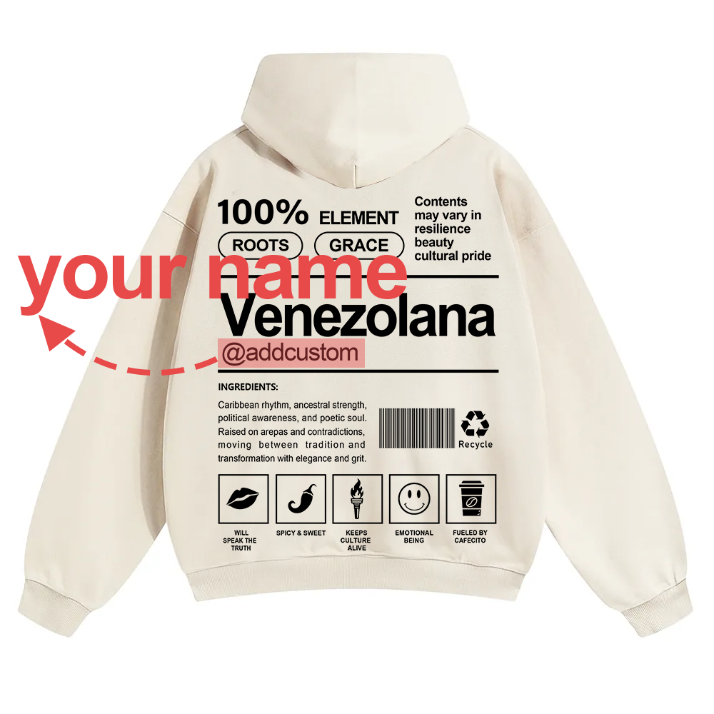 Venezolana Addcustom Unisex Fit Color Hoodie wearishow