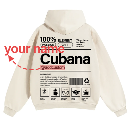 Cubana Addcustom Unisex Fit Color Hoodie wearishow