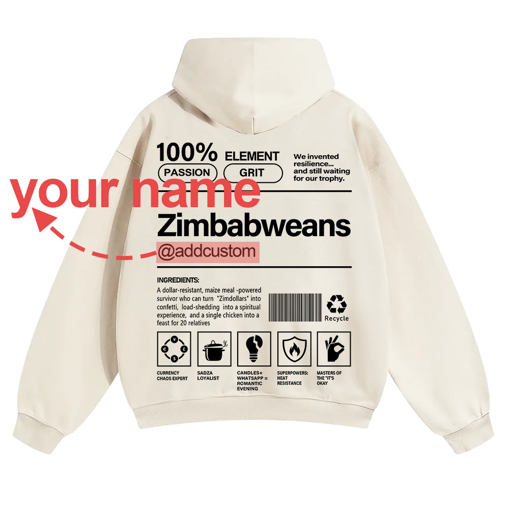 Zimbabweans Addcustom Unisex Fit Color Hoodie wearishow
