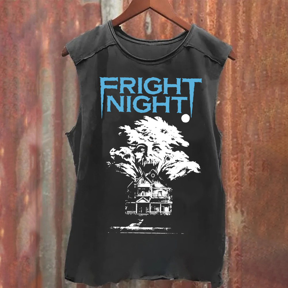 Unisex Vintage Washed Fright Night Tank Top