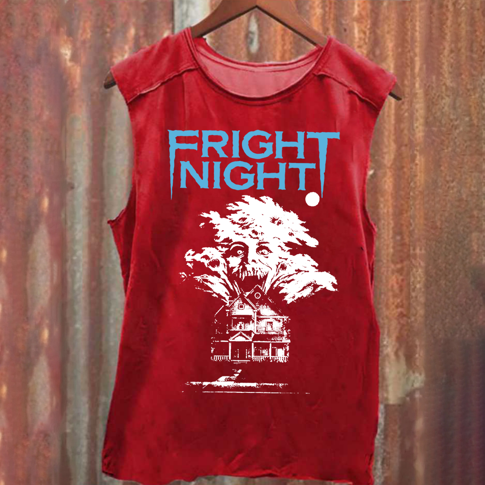 Unisex Vintage Washed Fright Night Tank Top