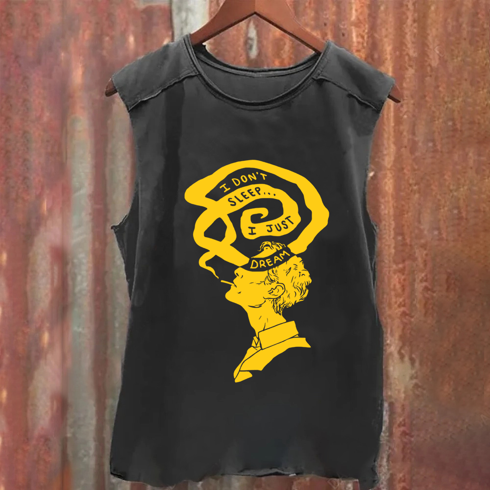 Unisex Vintage Washed  True Detective TV Series Tank Top