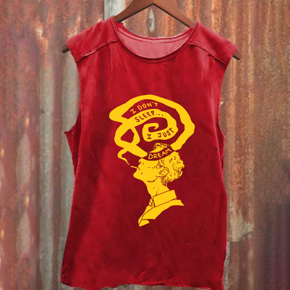 Unisex Vintage Washed  True Detective TV Series Tank Top