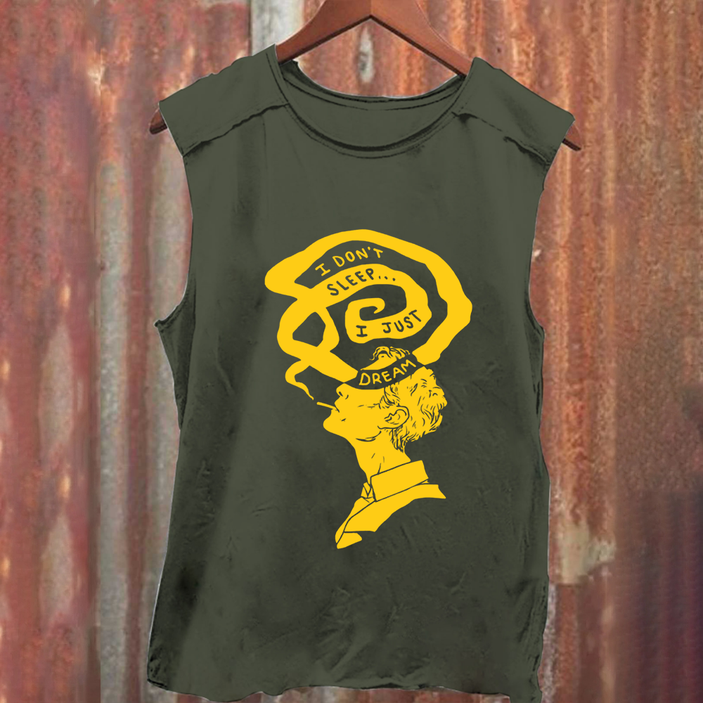 Unisex Vintage Washed  True Detective TV Series Tank Top
