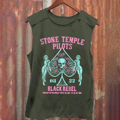 Unisex Washed Stone Temple Pilots Band Tank Top