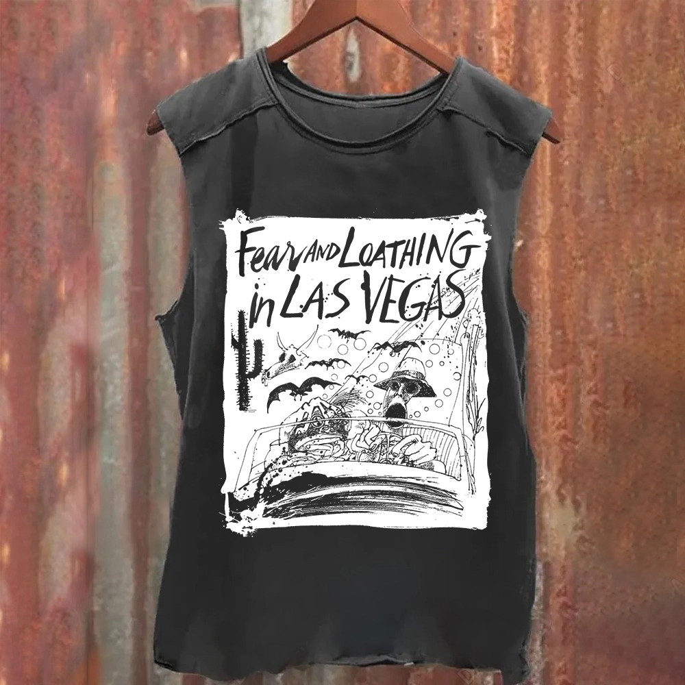Unisex Washed Fear And Loathing In Las Vegas Band Tank Top