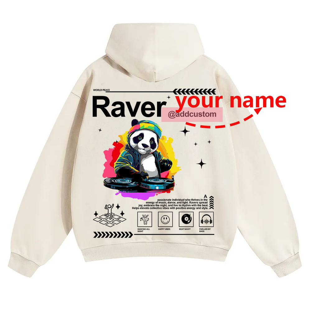 Addcustom Raver Unisex Solid Color Hoodie wearishow