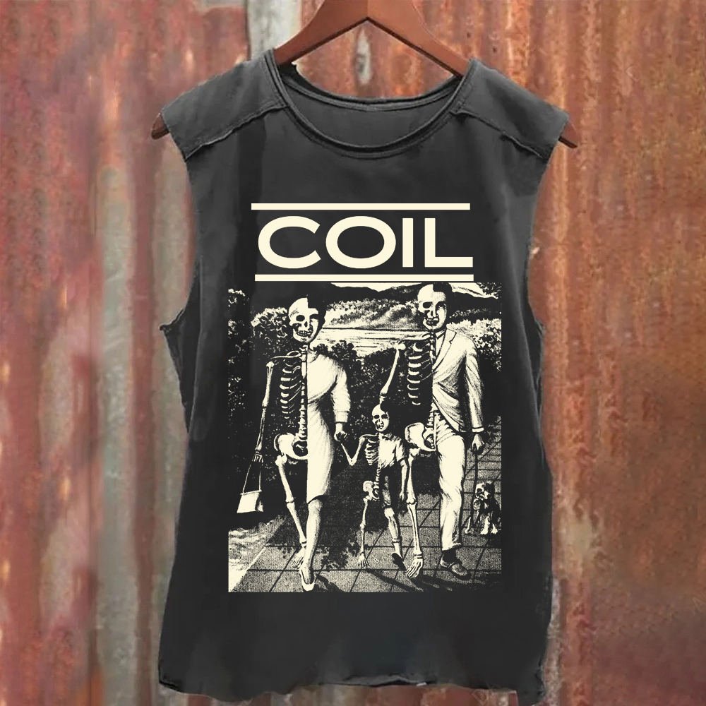 Unisex Washed Coil Band Tank Top