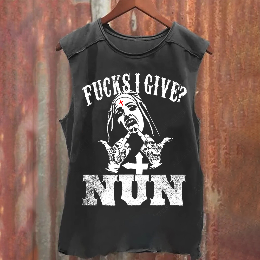  Unholy Nun Fucks Given Nun Unisex Classic Tank Top