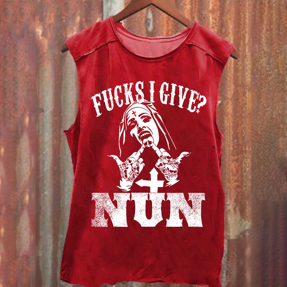  Unholy Nun Fucks Given Nun Unisex Classic Tank Top