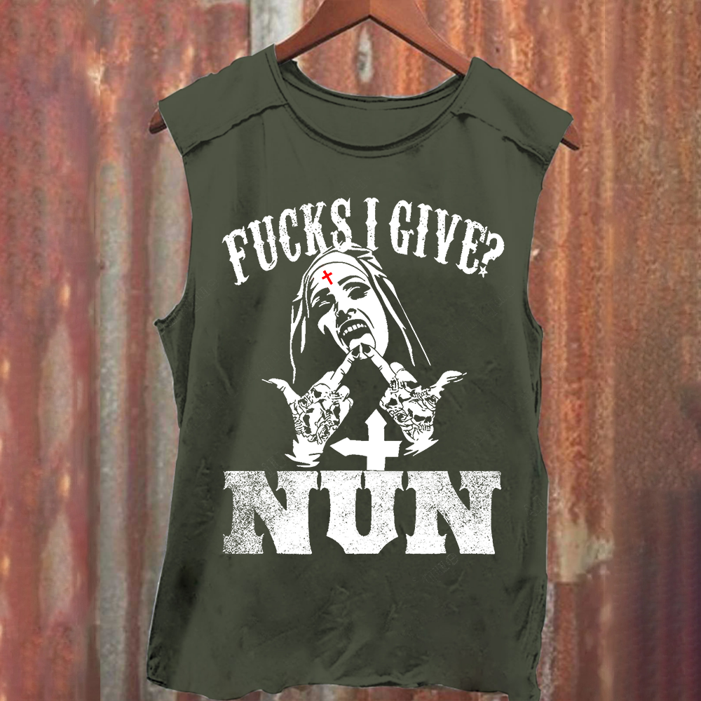  Unholy Nun Fucks Given Nun Unisex Classic Tank Top