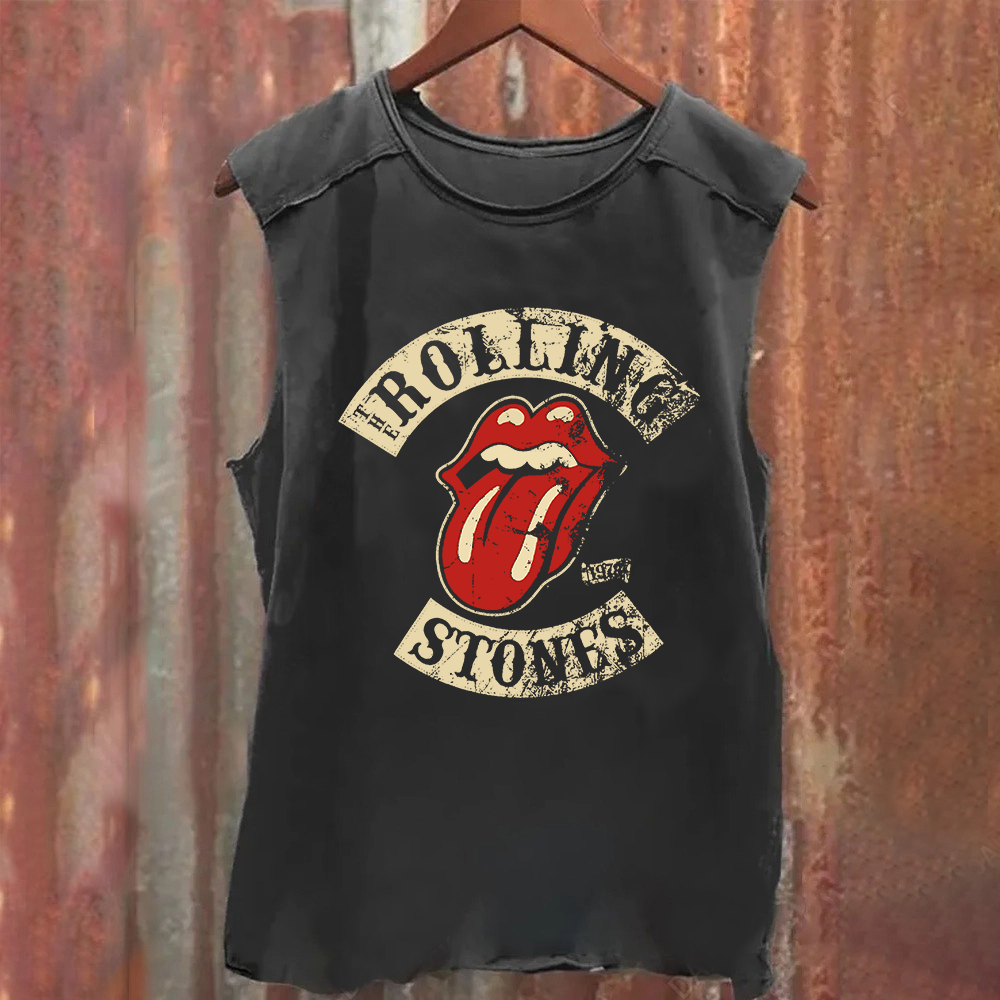 Unisex Vintage Rolling Stones Rock Band Tank Top