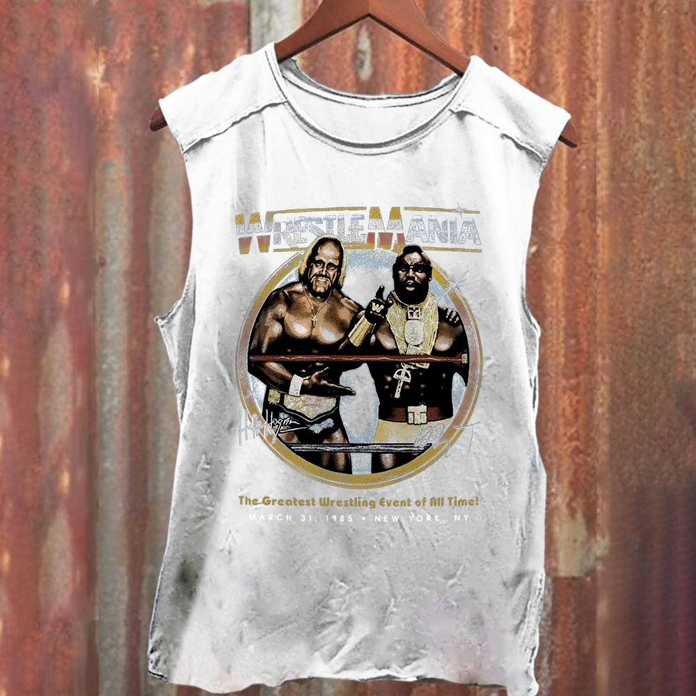 WWE Wrestle Mania - Hulk Hogan vs Mr T Casual Printed Tank Top