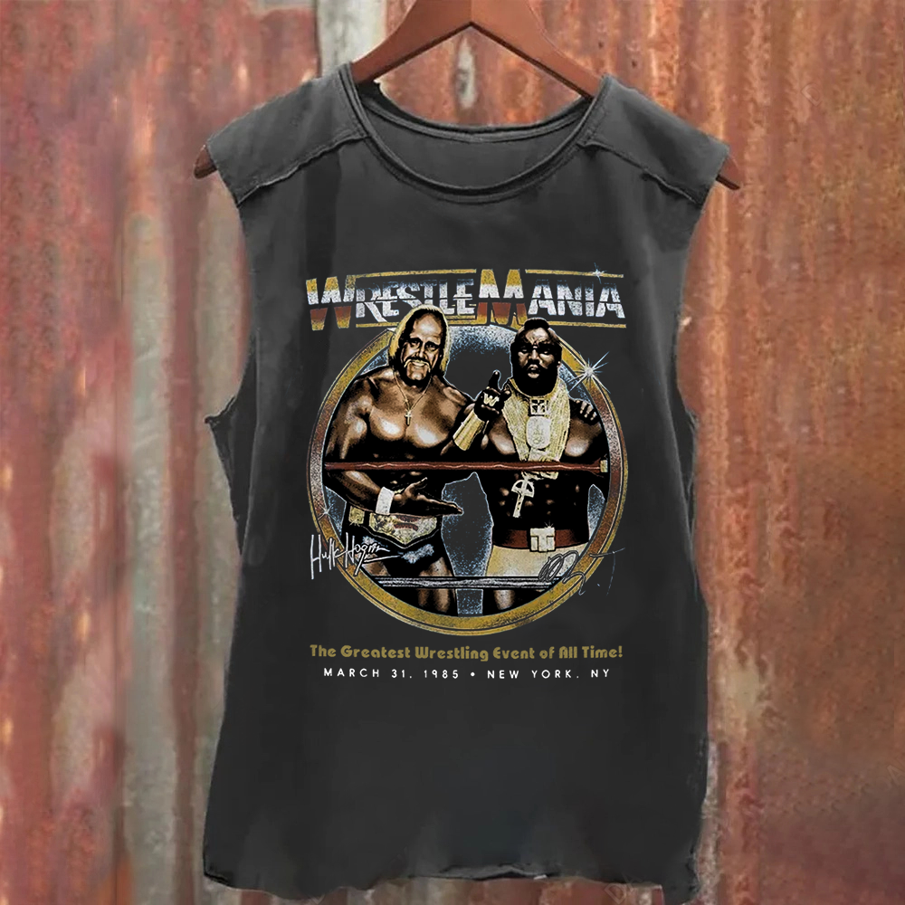 WWE Wrestle Mania - Hulk Hogan vs Mr T Casual Printed Tank Top
