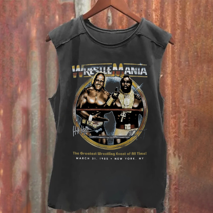 WWE Wrestle Mania - Hulk Hogan vs Mr T Casual Printed Tank Top
