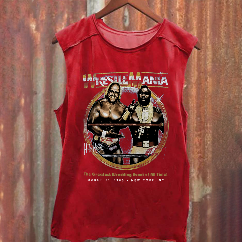 WWE Wrestle Mania - Hulk Hogan vs Mr T Casual Printed Tank Top