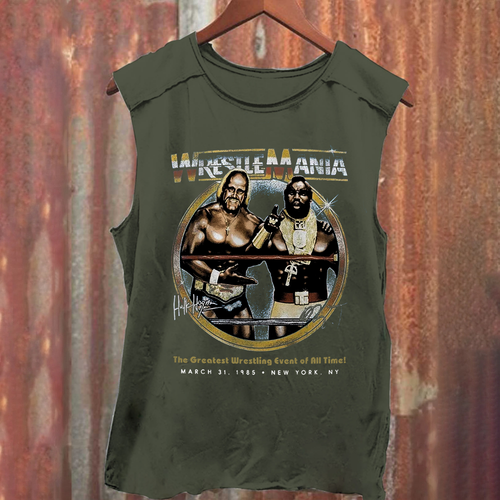 WWE Wrestle Mania - Hulk Hogan vs Mr T Casual Printed Tank Top