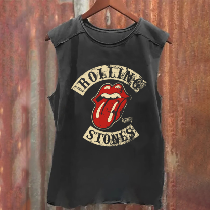 Unisex Vintage Rolling Stones Rock Band Tank Top