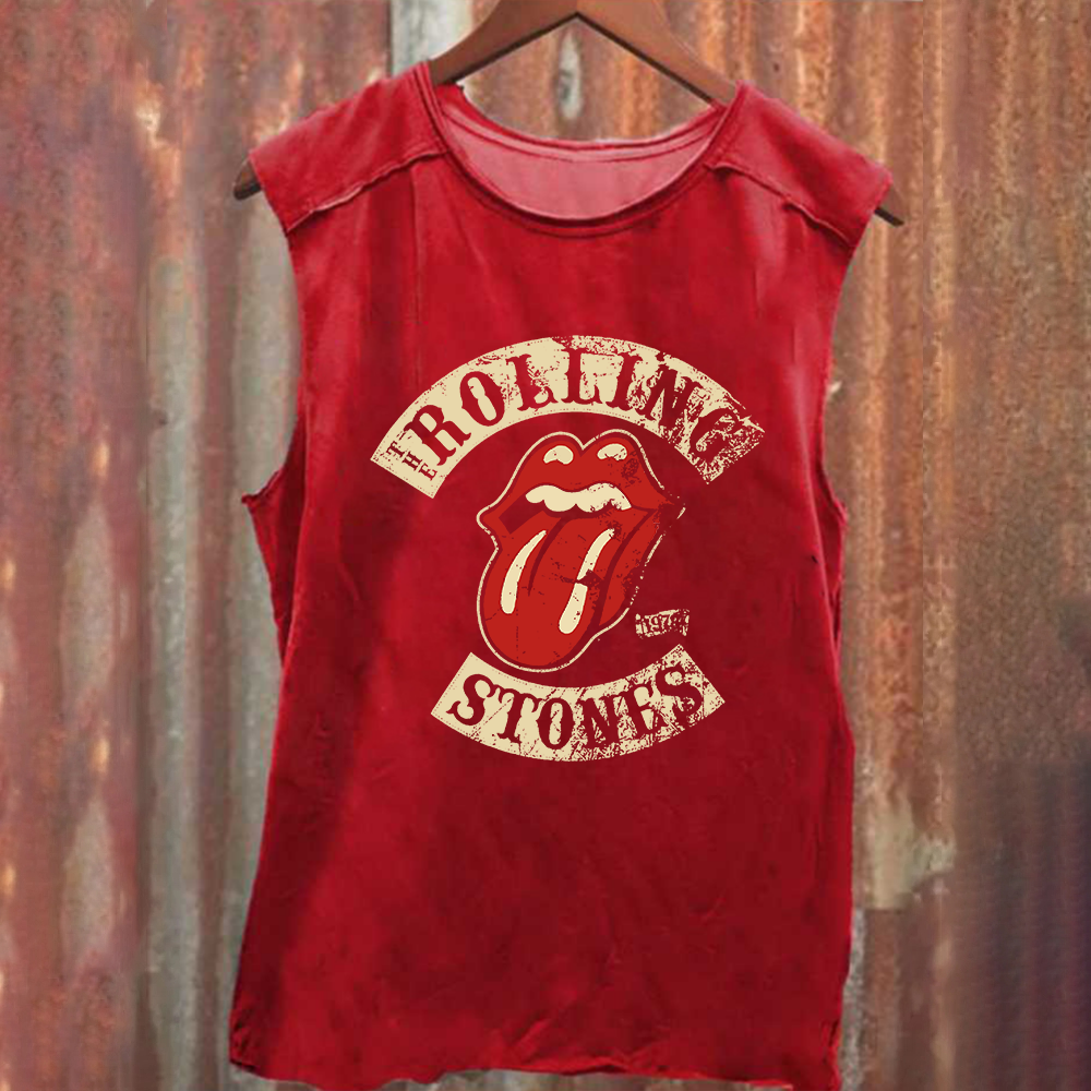 Unisex Vintage Rolling Stones Rock Band Tank Top