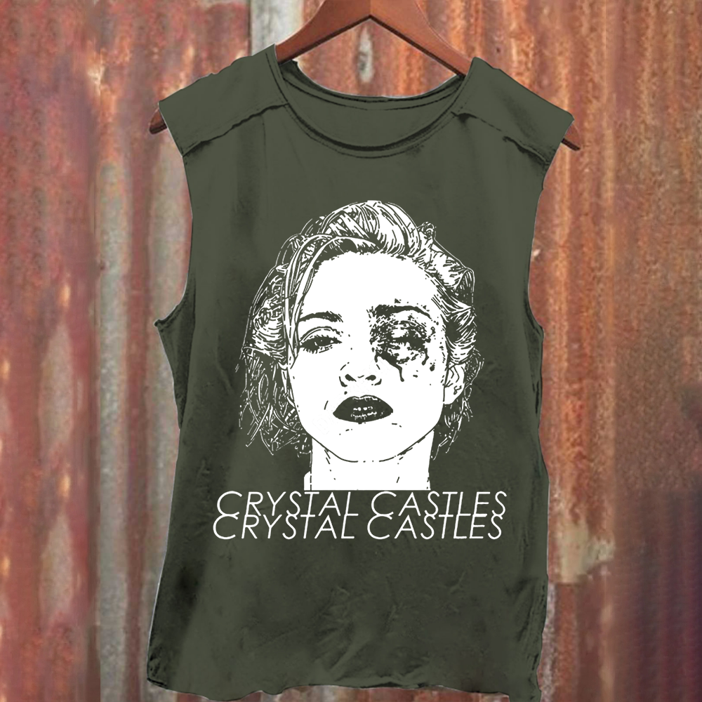 Unisex Washed Crystal Castles Band Tank Top