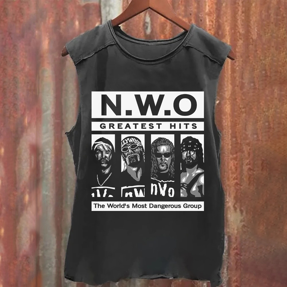 WCW NWO - Classic New World Order Washed Tank Top