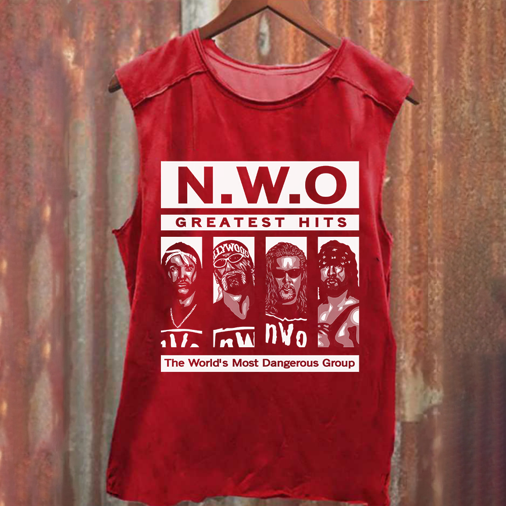 WCW NWO - Classic New World Order Washed Tank Top