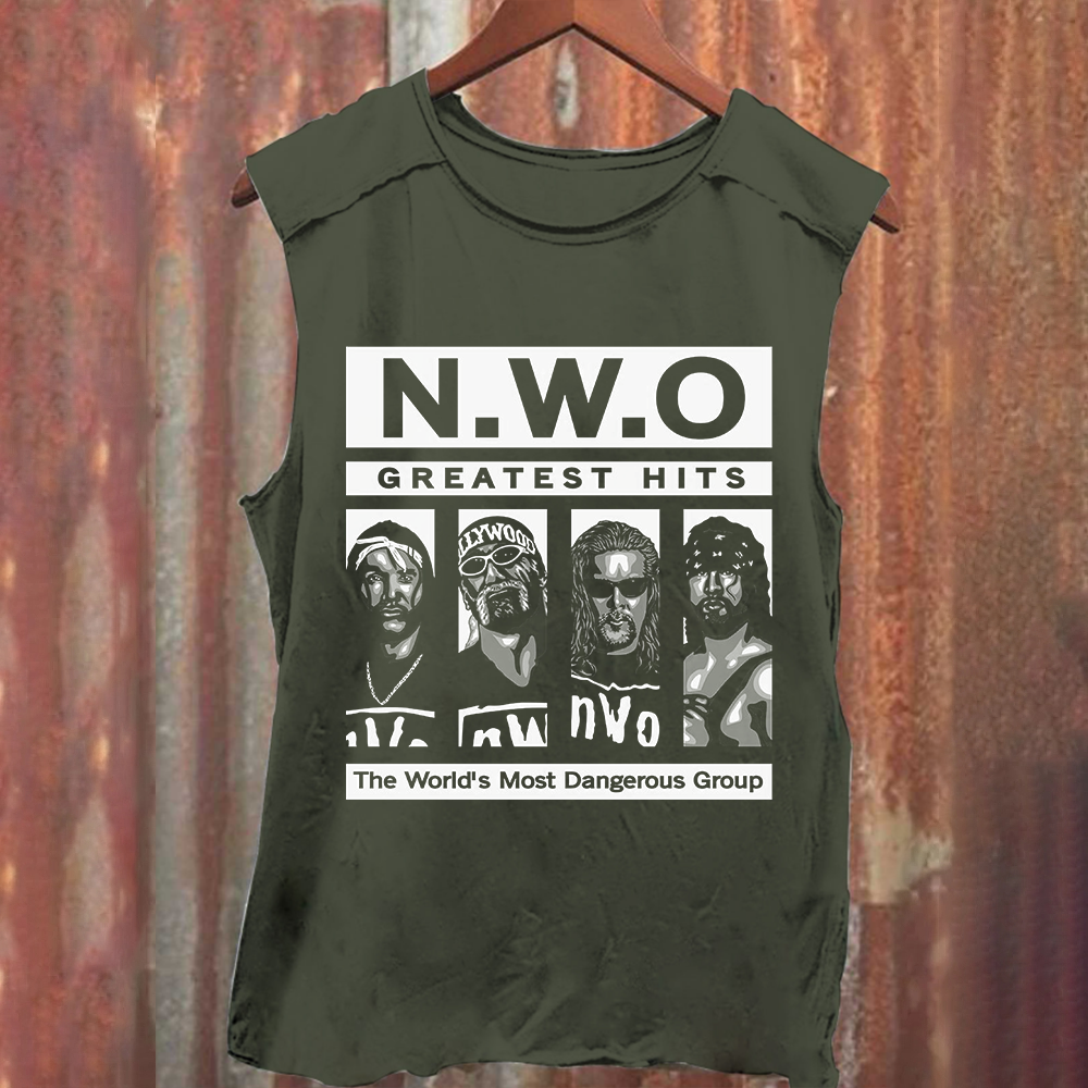 WCW NWO - Classic New World Order Washed Tank Top