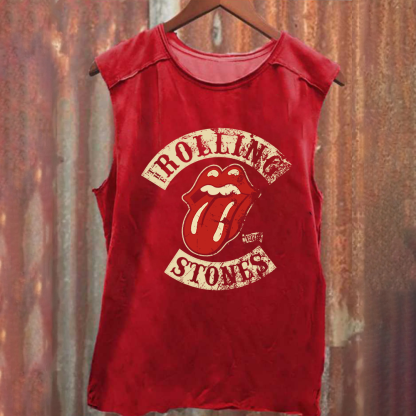 Unisex Vintage Rolling Stones Rock Band Tank Top