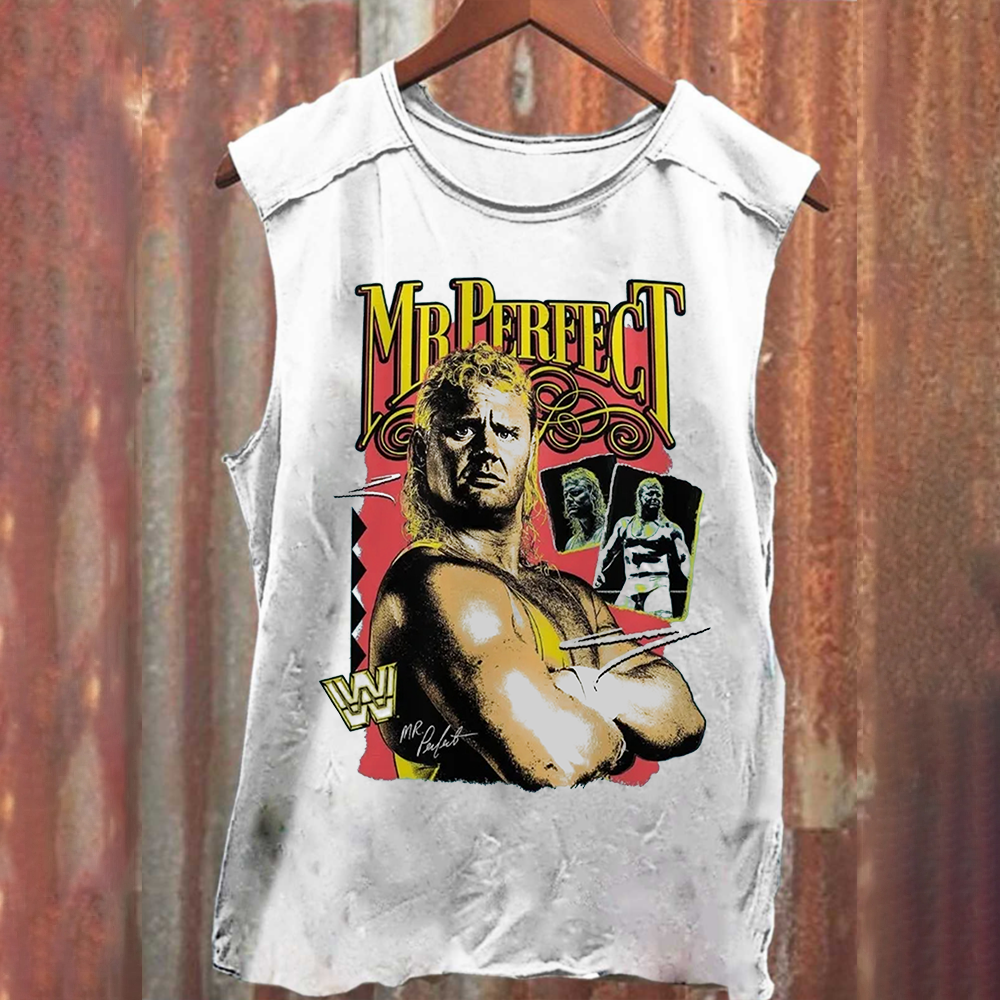 WWE Mr. Perfect Wrestling Casual Printed Tank Top