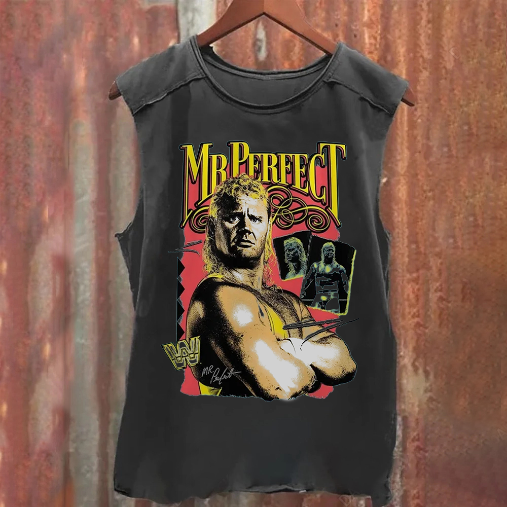 WWE Mr. Perfect Wrestling Casual Printed Tank Top