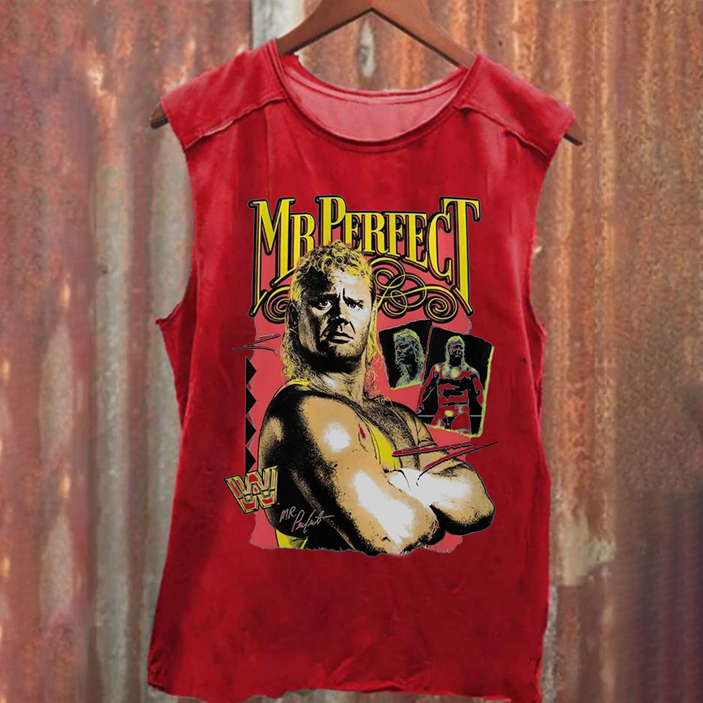WWE Mr. Perfect Wrestling Casual Printed Tank Top
