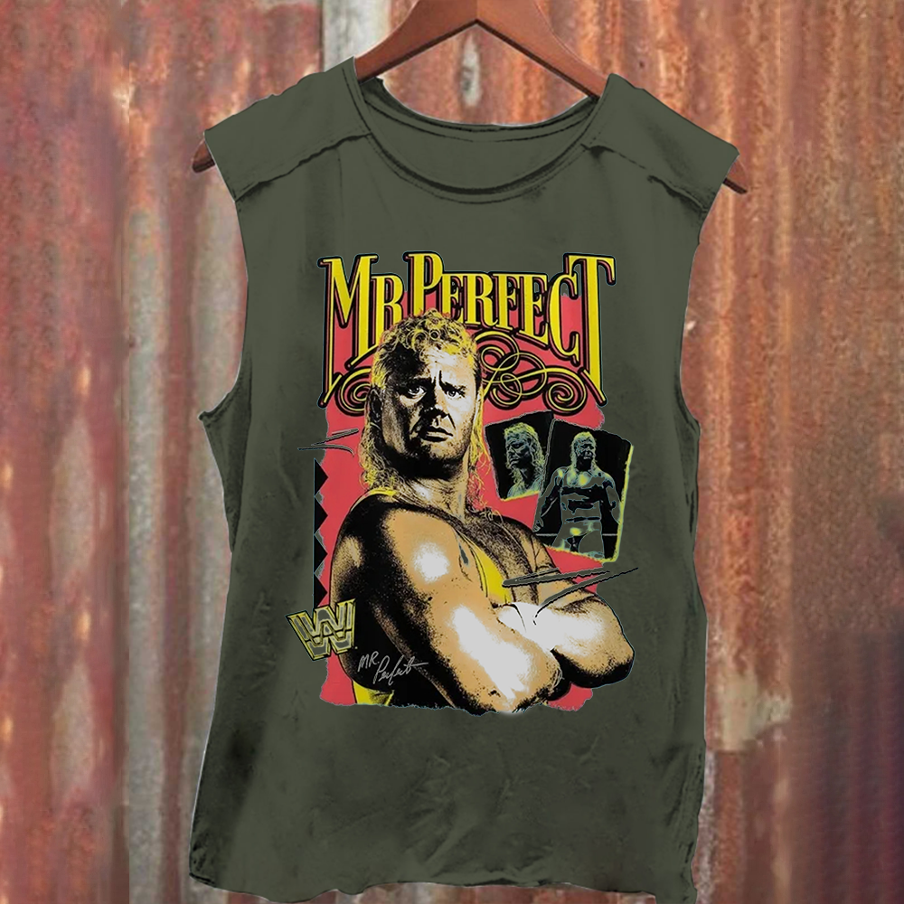 WWE Mr. Perfect Wrestling Casual Printed Tank Top