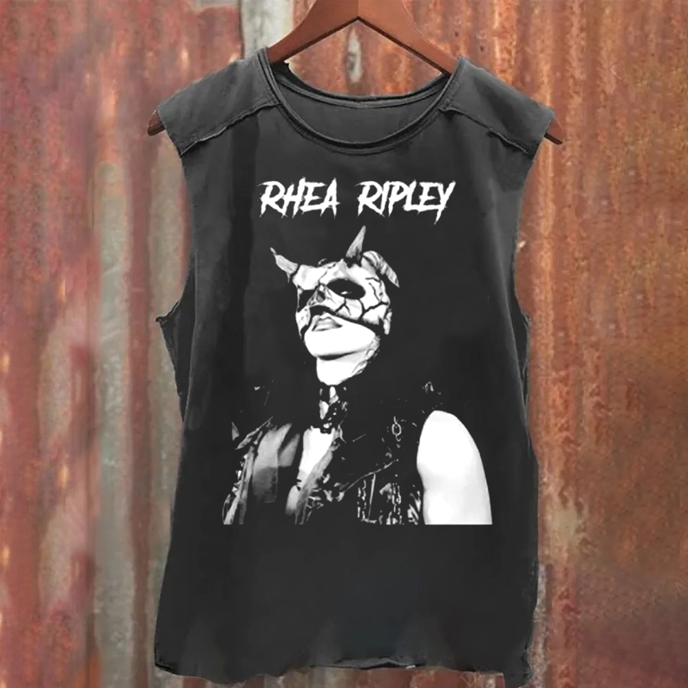 WWE Rhea Ripley The Mask Washed Tank Top