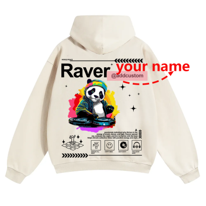 Addcustom Raver Unisex Solid Color Hoodie wearishow
