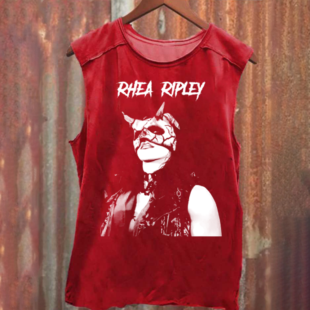 WWE Rhea Ripley The Mask Washed Tank Top