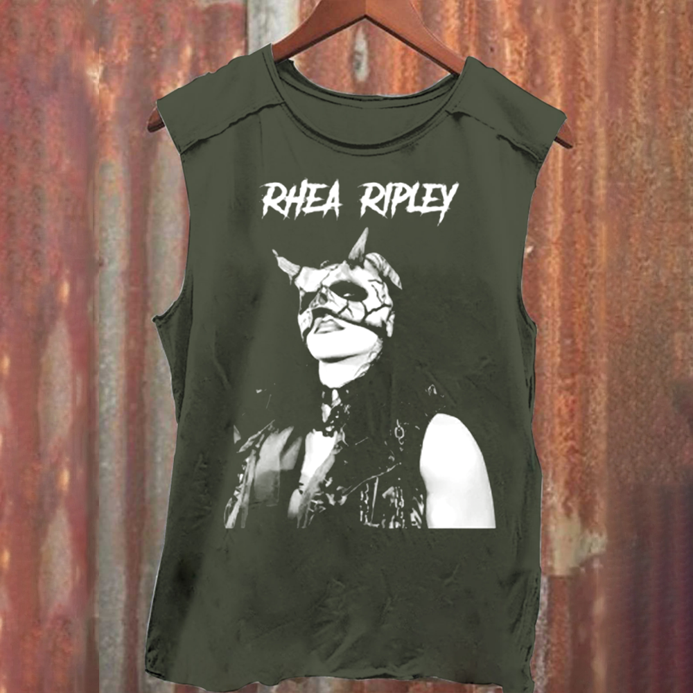 WWE Rhea Ripley The Mask Washed Tank Top