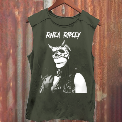 WWE Rhea Ripley The Mask Washed Tank Top