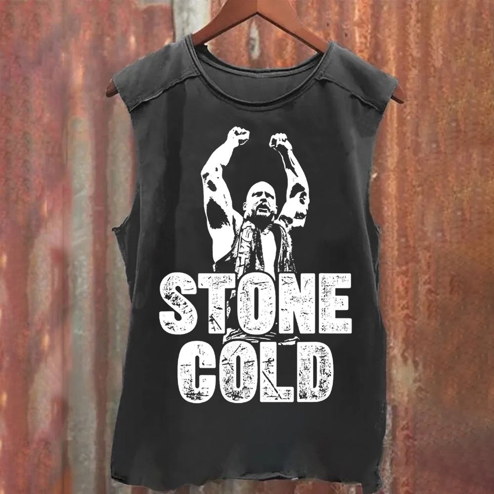 WWE Stone Cold Washed  Tank Top
