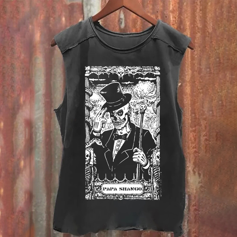 WWE Papa shango Washed Tank Top