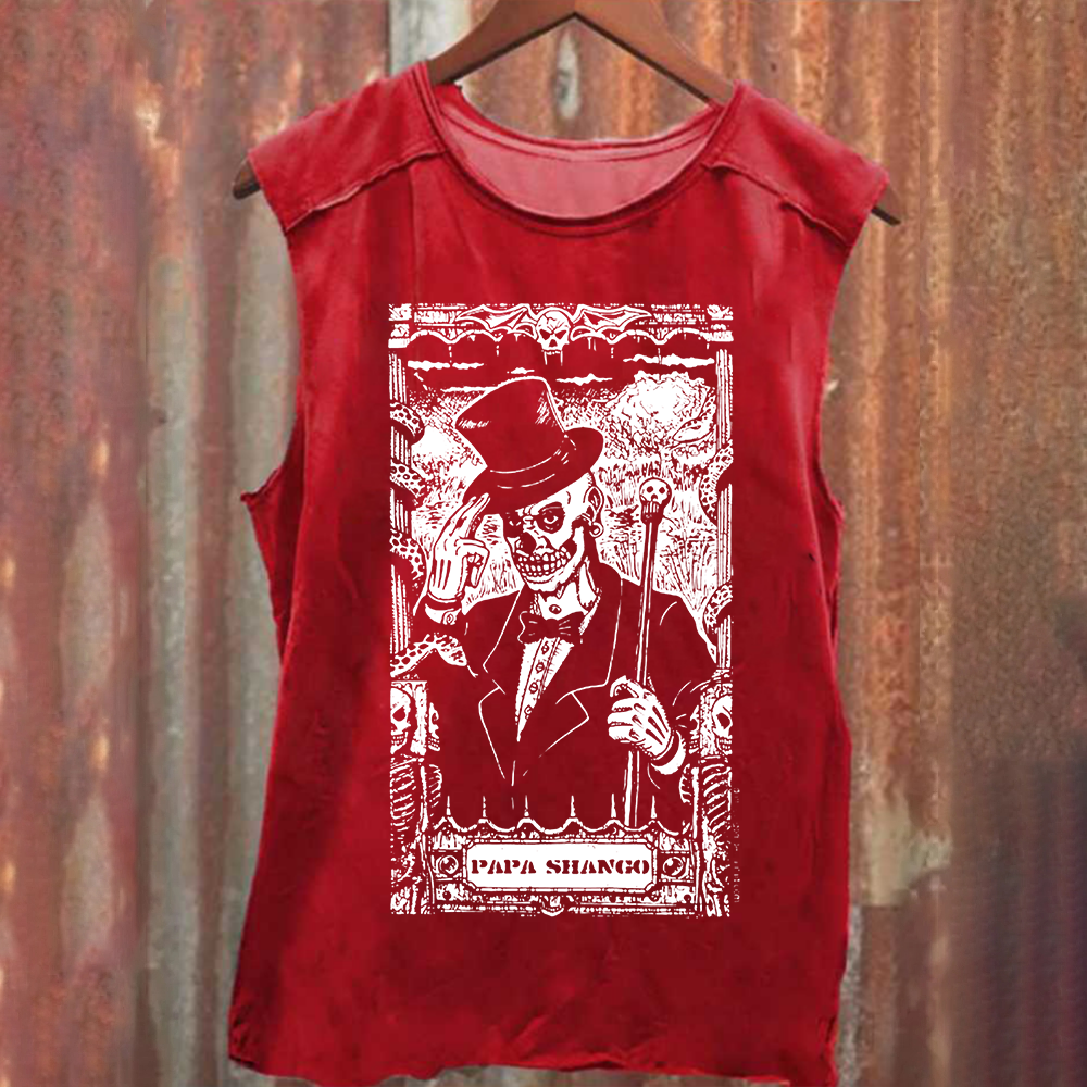 WWE Papa shango Washed Tank Top