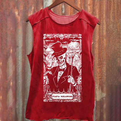 WWE Papa shango Washed Tank Top