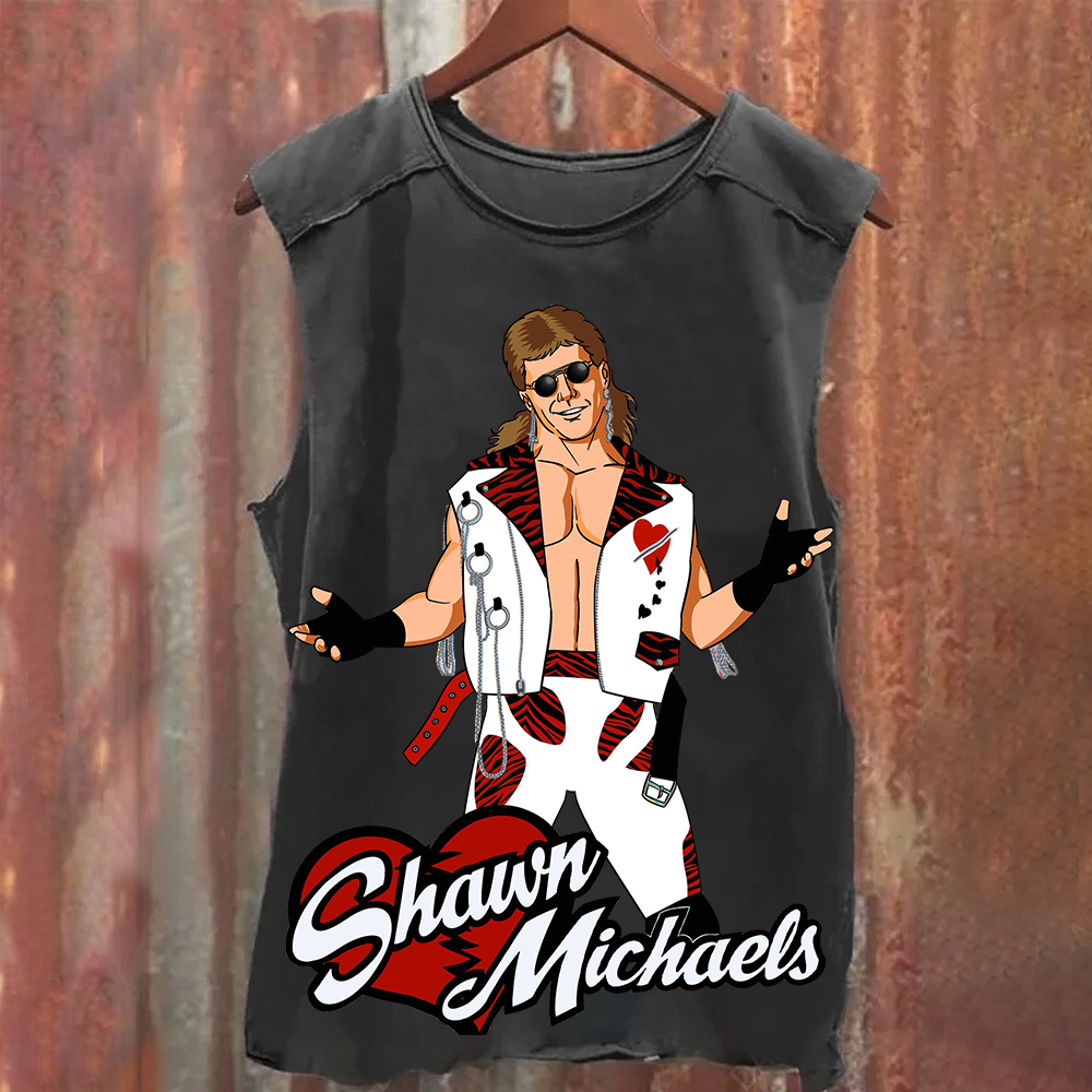 WWE Shawn Michaels Casual Printed Tank Top