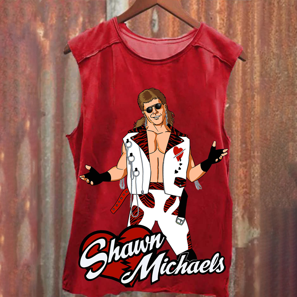 WWE Shawn Michaels Casual Printed Tank Top