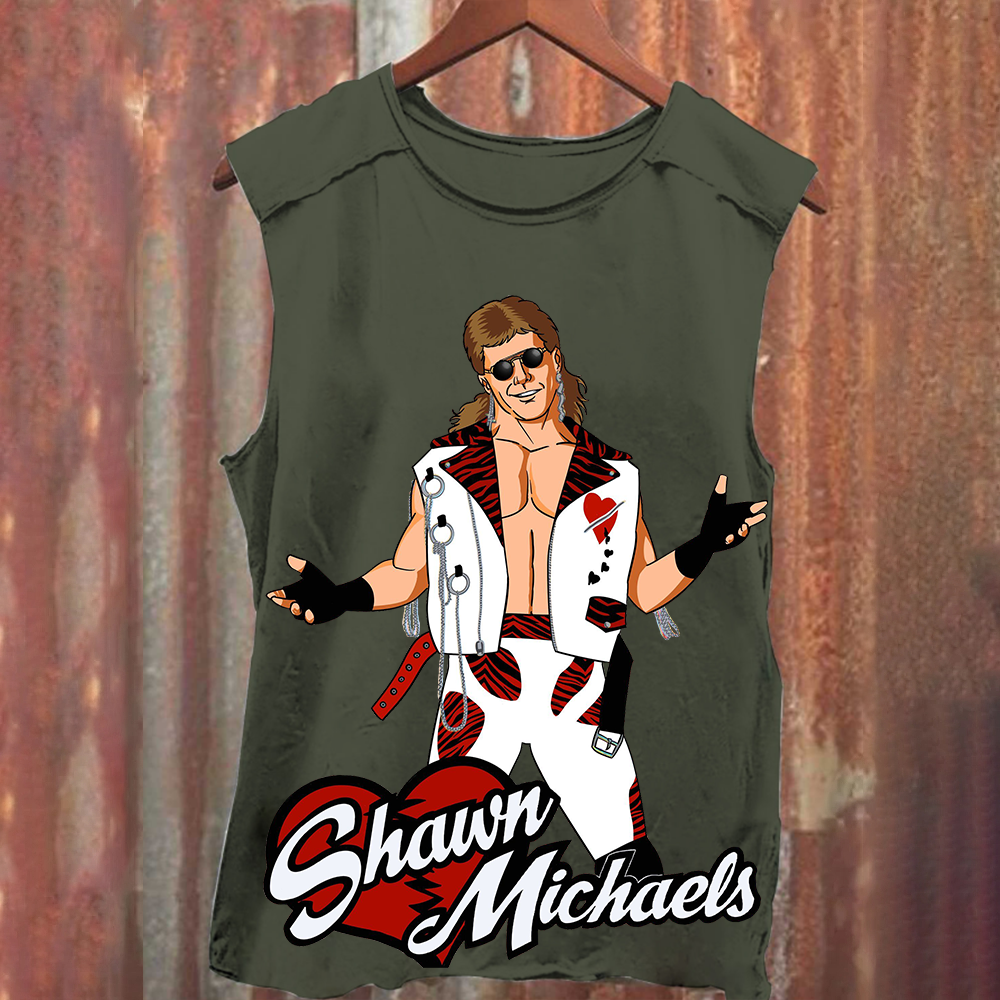 WWE Shawn Michaels Casual Printed Tank Top